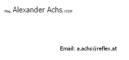 Mag. Alexander Achs CISSP